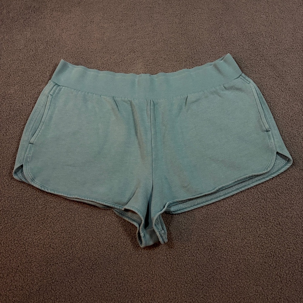 Victoria's Secret Shorts Womens XXL Blue On Point Fleece Dolphin Athletic 8759